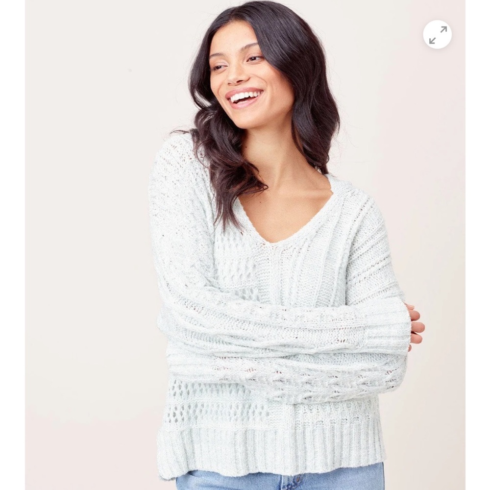 Reese Crochet Pullover Hoodie